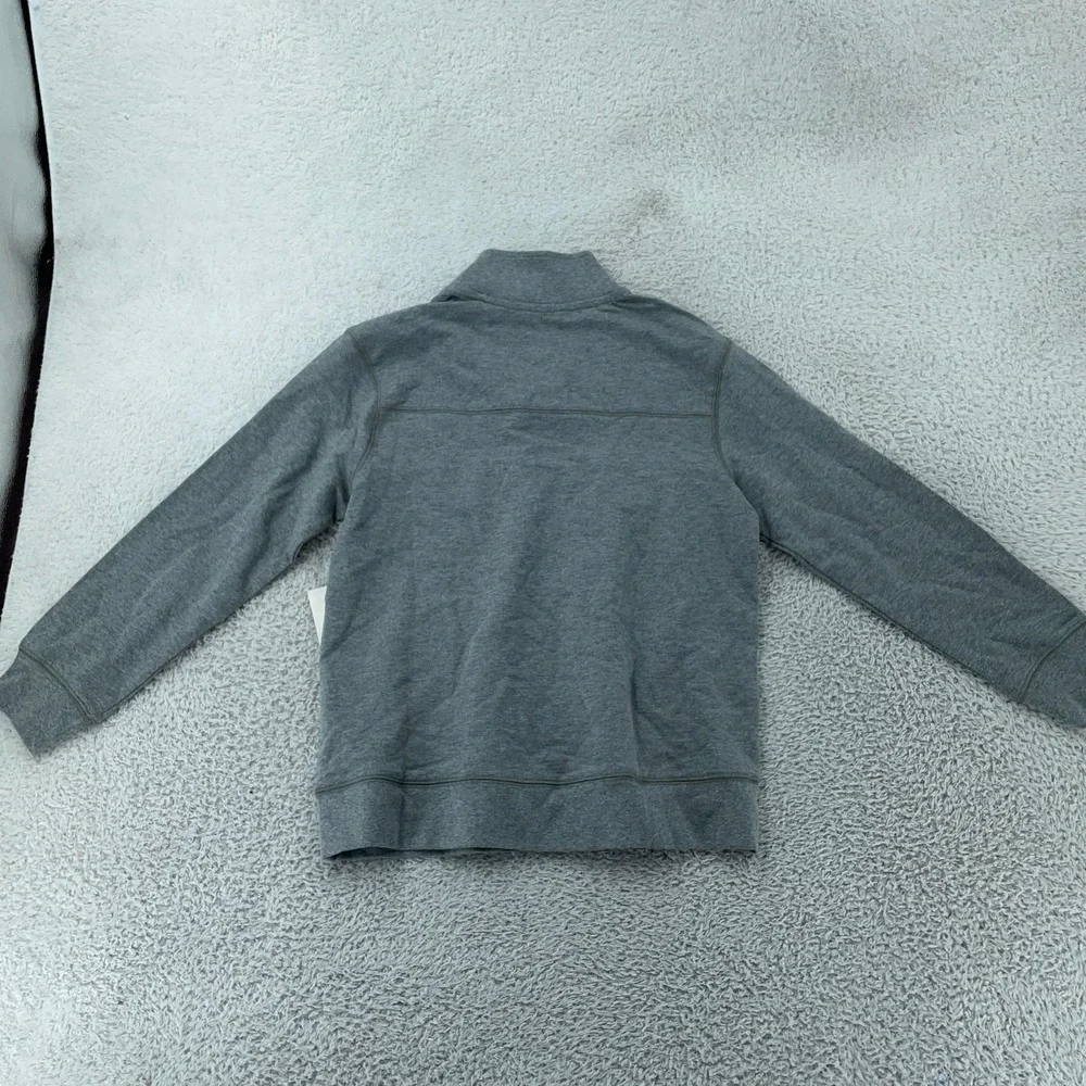 Tommy Bahama Sweater Boys Medium 10-12 Heather Gray Quarter‎ Zip Pullover Marlin